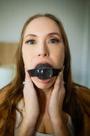 Tongue Trapper Gag with Darlex Strap (Soft and Comfortable) (Transparent!!)