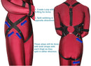 Self Bondage Straitjacket Leotard with Bondage Straps, Padded Biceps (Neoprene)