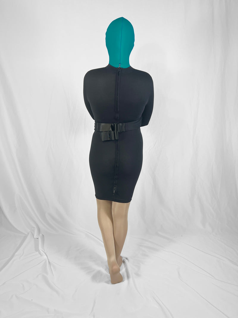bondage dress Edwina because in this bandage dress Seductive Black Bondage Harness Corset