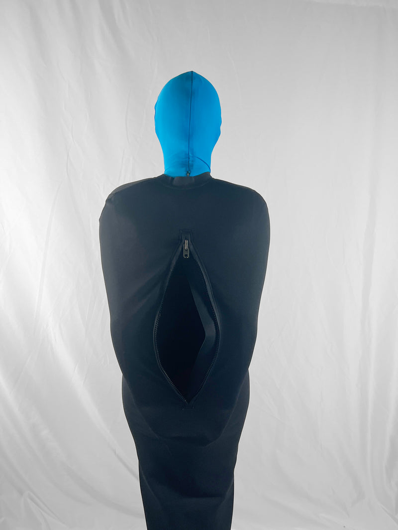 blue dress bondage Vivian Halter Midi Bandage Dress