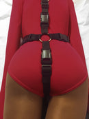 Self Bondage Straitjacket Leotard with Bondage Straps (Nylon/Spandex)