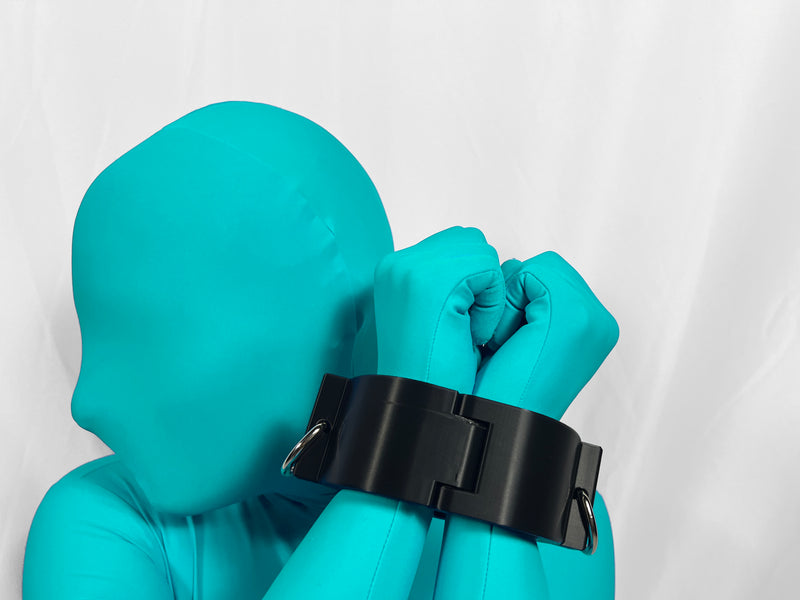 Locking Self Bondage Wrist Cuffs (Palm to Palm)