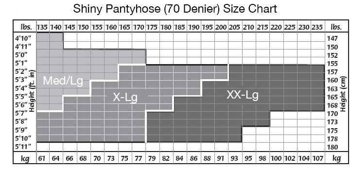 Shiny Pantyhose (Black; 70 Denier)