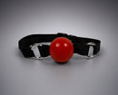 Double Ring Ball Gag (Darlex Middle; Nylon Strap; Comfortable and Secure!)
