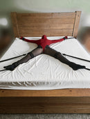 Self Bondage Spread Eagle Cuffs (Neoprene and Webbing Cuffs, 6-point)