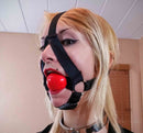 Darlex Trainer Style Ball Gag (Silicone Ball, Darlex and Webbing) - Bondage Webbing