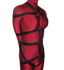 Men's Five-Point Poly Webbing Bondage Harness (Crotch Opening) - Bondage Webbing