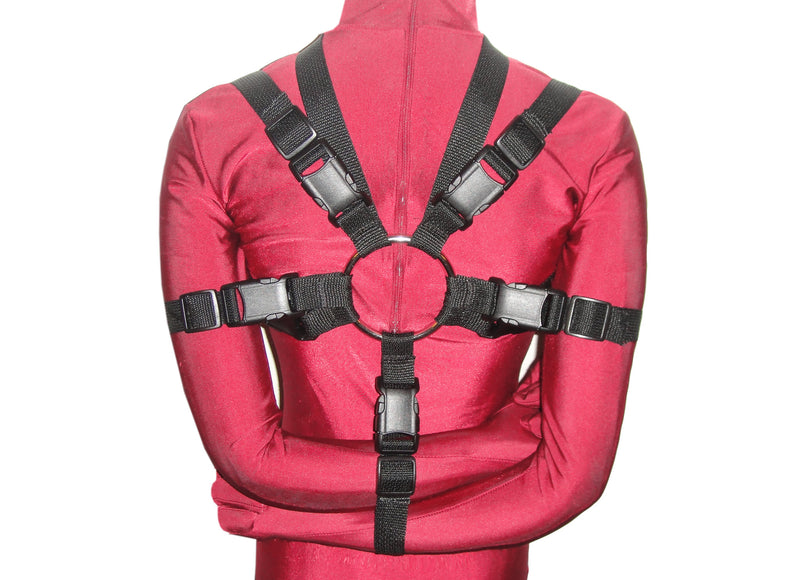 Box-Tie Bondage Harness (X-Style, Colored Poly Webbing) - Bondage Webbing