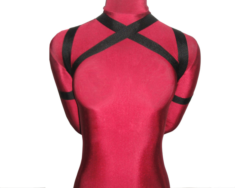 Box-Tie Bondage Harness (X-Style, Poly Webbing) - Bondage Webbing