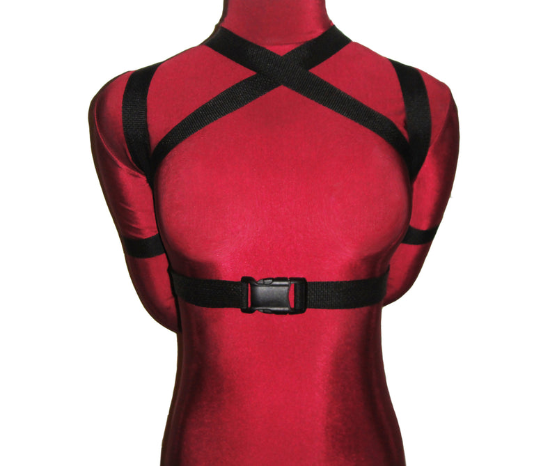 Box-Tie Bondage Harness (X-Style, Extra Security Strap, Poly Webbing) - Bondage Webbing