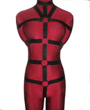 Five-Point Poly Webbing Bondage Harness with Collar (Poly Webbing) - Bondage Webbing