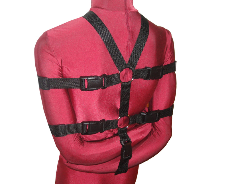 Box-Tie Bondage Harness (Five Point Style, Poly Webbing) - Bondage Webbing