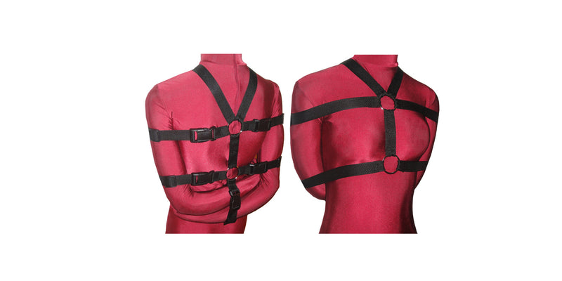 Box-Tie Bondage Harness (Five Point Style, Poly Webbing) - Bondage Webbing