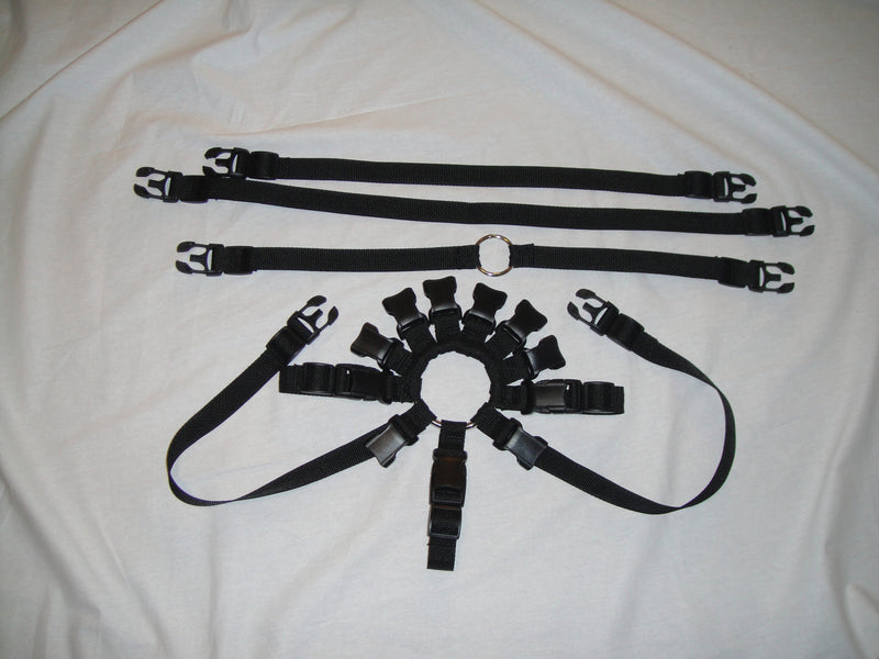 Pentagram Box-Tie Bondage Harness (Poly Webbing) - Bondage Webbing