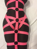 Full Body Bondage Harness (Poly Webbing, Hands at Sides - Triglides) - Bondage Webbing