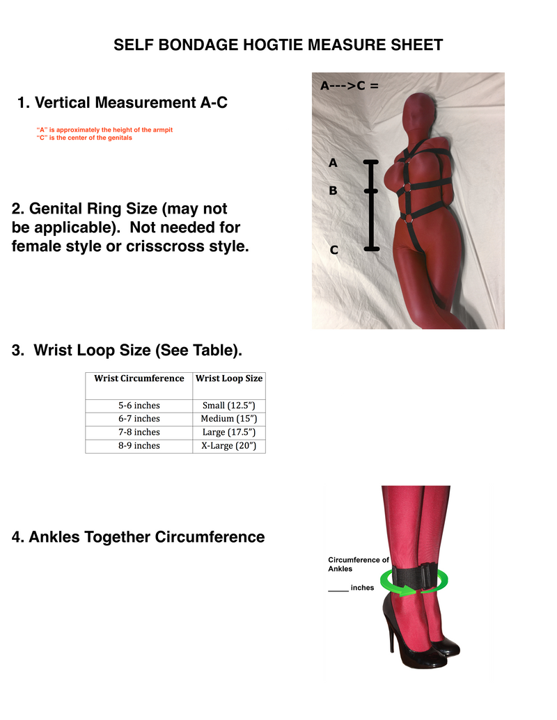 Self Bondage Hogtie System (Advanced, Poly Webbing)