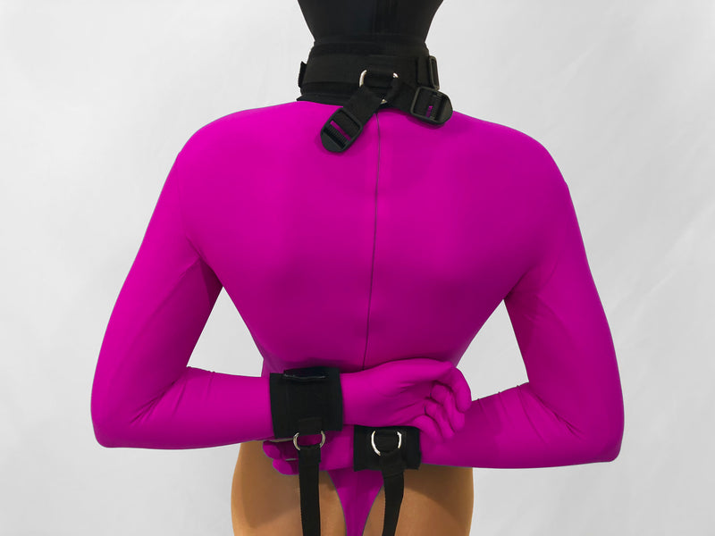 Neck to Wrist Restraint System (Poly Webbing) - Bondage Webbing