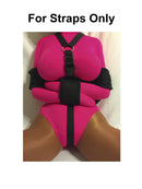 STRAPS ONLY for Straitjacket Leotard with Neoprene Padded Restraints (Nylon/Spandex) - Bondage Webbing