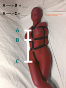 Self-Bondage Box-Tie Bondage Harness with Crotch Strap (Nylon Webbing)