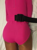Self Bondage Straitjacket Leotard (Nylon/Spandex) - Bondage Webbing