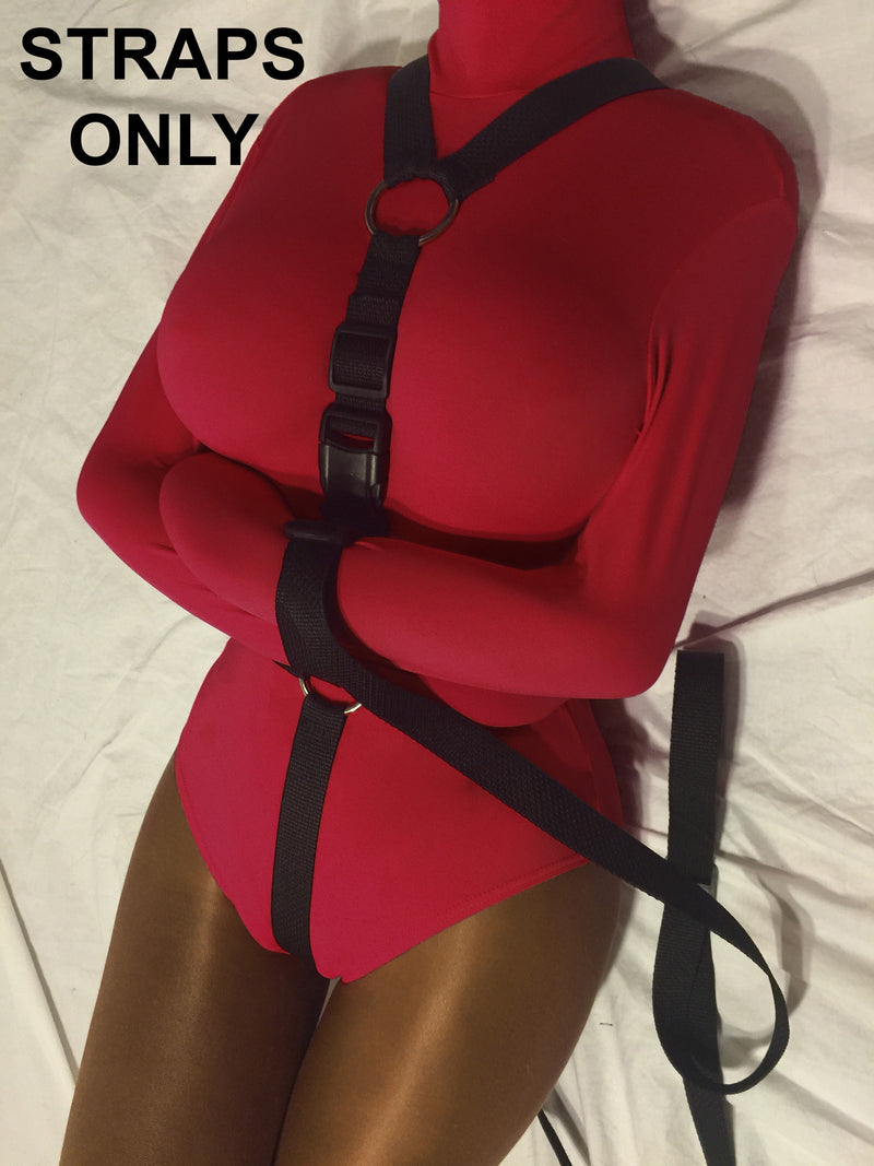 STRAPS ONLY for Self Bondage Straitjacket Leotard with Bondage Straps (Nylon/Spandex) - Bondage Webbing