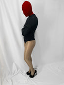 Self Bondage Straitjacket Leotard with Bondage Straps, Padded Biceps (Neoprene)
