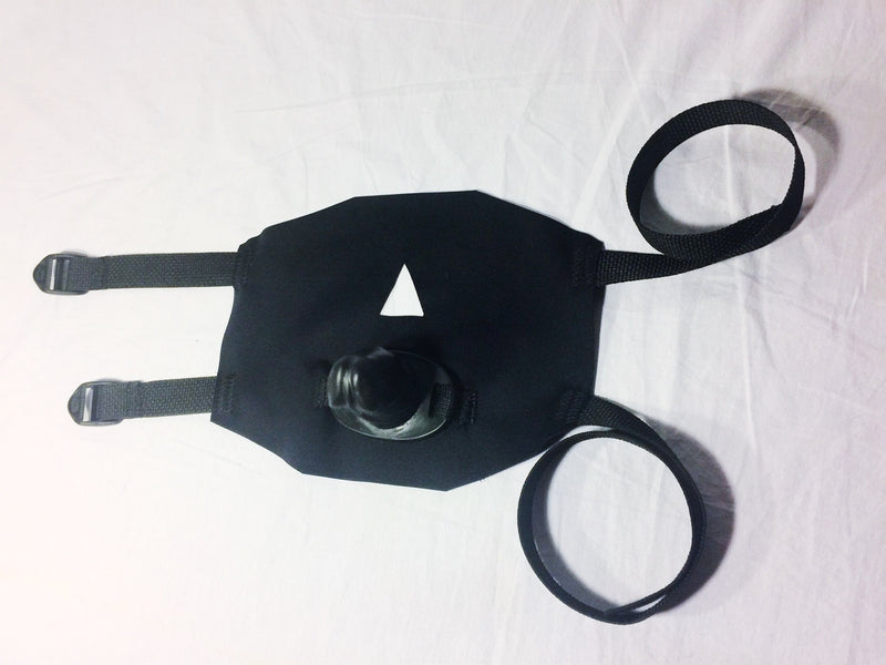 Neoprene or Darlex Panel Gag and Blindfold Combo (Penis Gag)