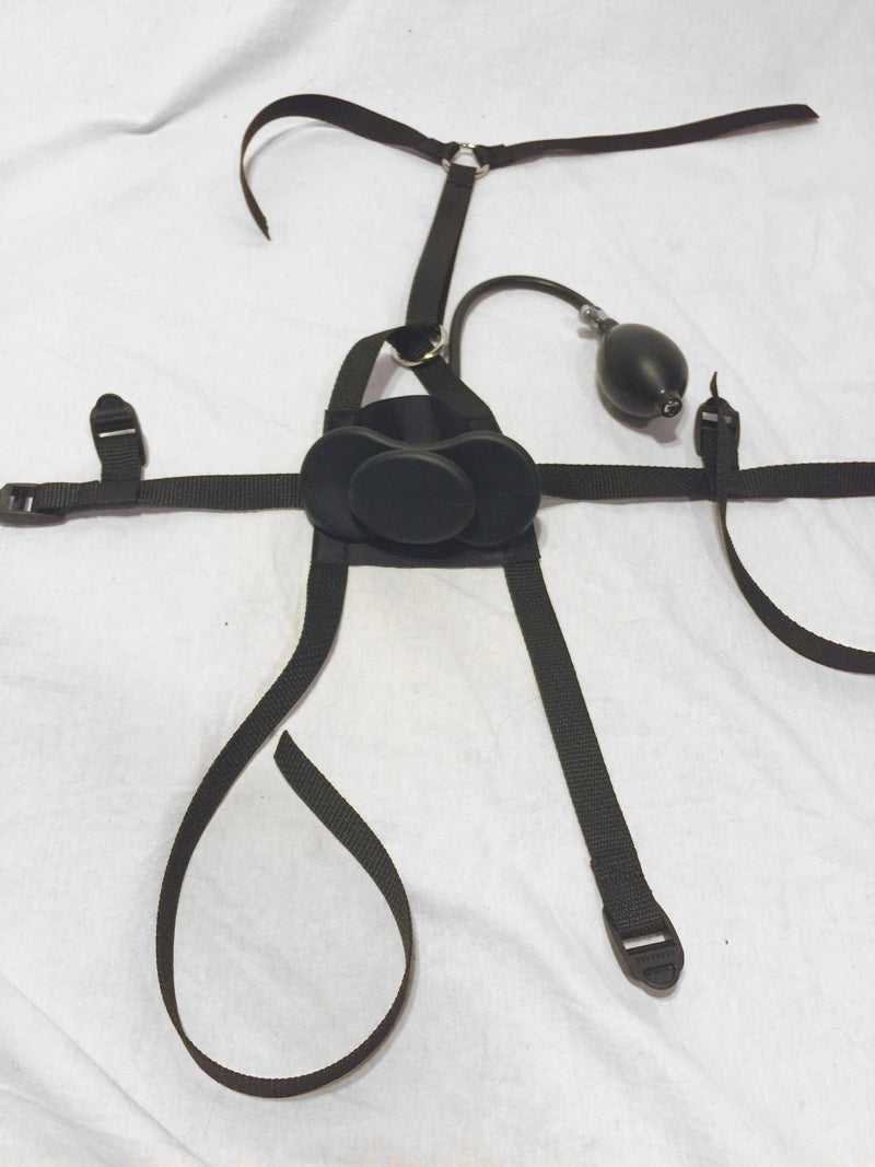 Neoprene or Darlex Panel Gag (Trainer Style, Inflatable Butterfly Gag) - Bondage Webbing