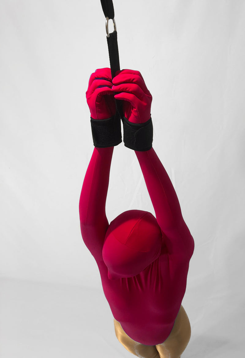 Neoprene Padded Partial Suspension Cuffs with D-ring - Bondage Webbing