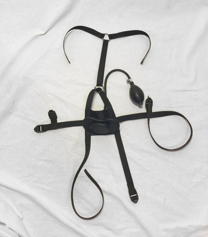 Neoprene or Darlex Panel Gag (Trainer Style, Inflatable Butterfly Gag) - Bondage Webbing