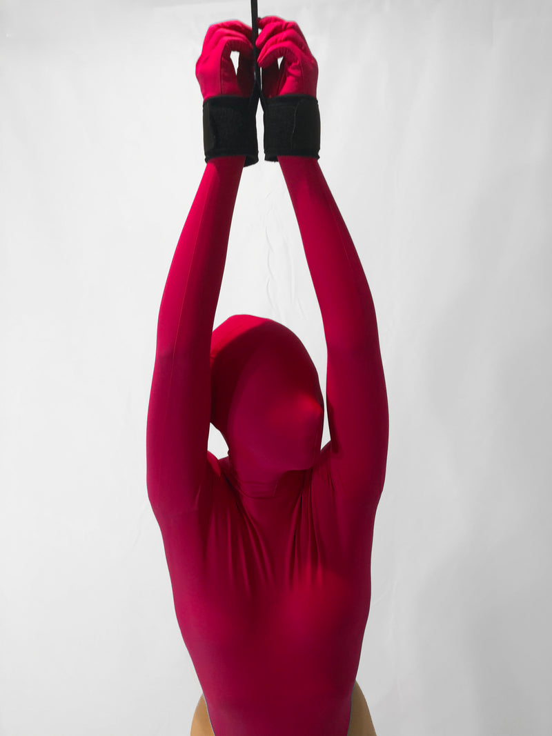 Neoprene Padded Partial Suspension Cuffs with D-ring - Bondage Webbing