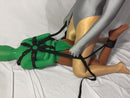 Sex Harness Bondage (Hogtie Style, Poly Webbing, Neoprene Ankle Cuffs) - Bondage Webbing