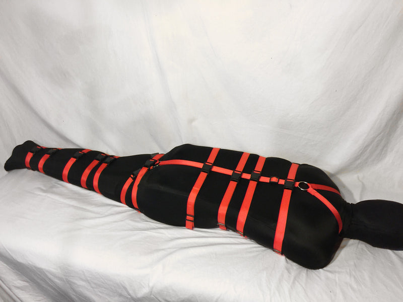 Spandex Sleepsack with Full Body Harness (Poly Webbing Harness) - Bondage Webbing