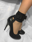 Neoprene Padded Bondage Ankle Strap with Added Heel Strap - Bondage Webbing