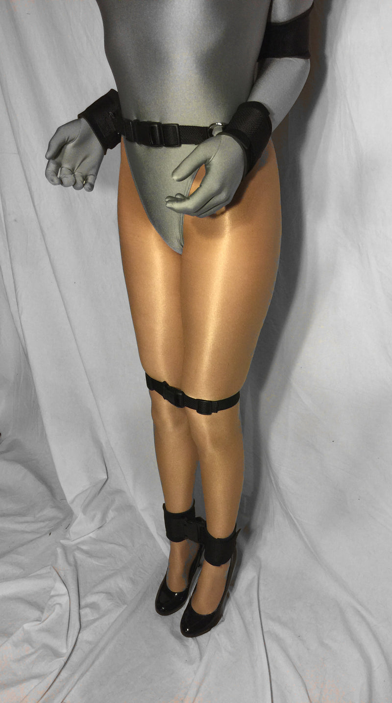 Hobble Harness Bondage System (Velcro, Neoprene Padding, Poly Webbing) - Bondage Webbing