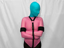Self Bondage Straitjacket Leotard with Bondage Straps, Padded Biceps (Neoprene)