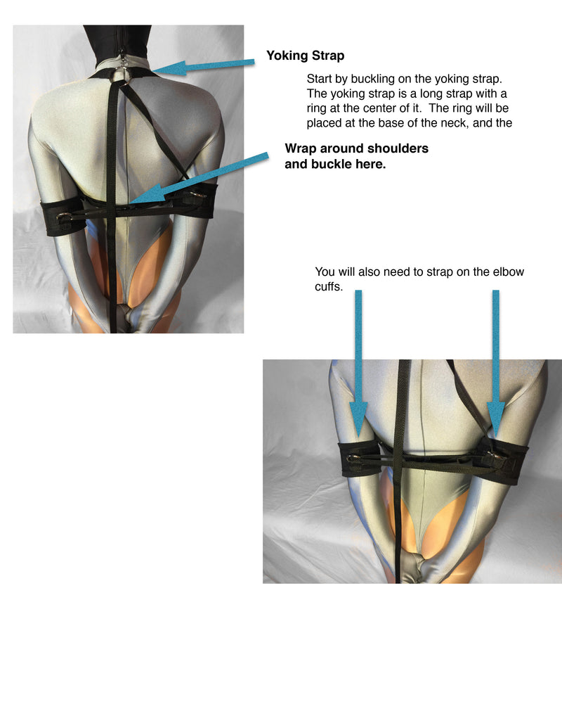 Self Bondage Hogtie System (Padded Elbow Armbinder) - Bondage Webbing