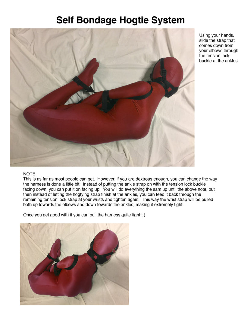 Self Bondage Hogtie System (Intermediate, Poly Webbing) - Bondage Webbing