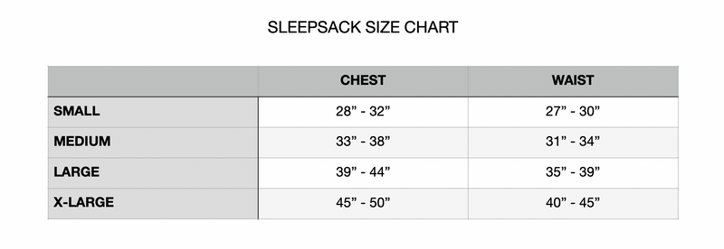 Neoprene Sleepsack with Full Body Harness (Poly Webbing Harness)