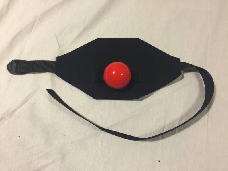 Neoprene Panel Gag (Silicone Ball, Over the Nose Style) - Bondage Webbing